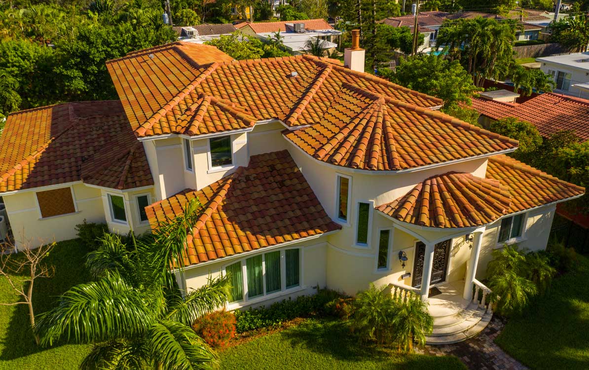 luxury florida home drone image